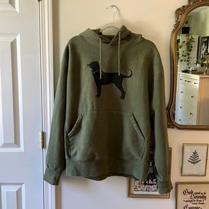 Green Black Dog Sweatshirt